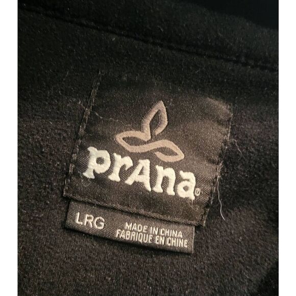 Prana Zip Sweater Men's Large Grey Ribbed Knit Wool Blend Cardigan Barclay - Picture 4 of 6